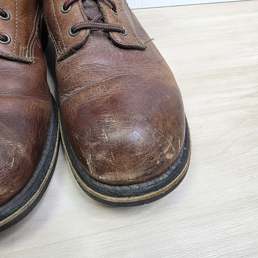 Foot-So-Port Boots Brown Leather Ankle Lace Up Men's‎ Size 8